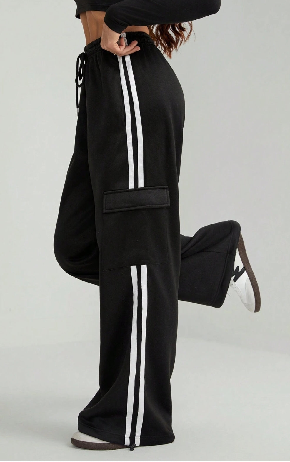 Cargo wide leg pants